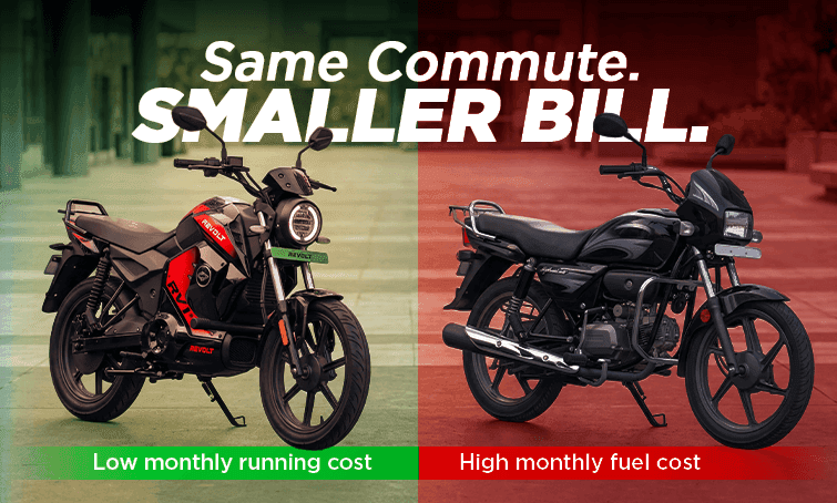 Revolt RV1+ vs Petrol 110cc Commuter Bikes: Real Monthly Cost