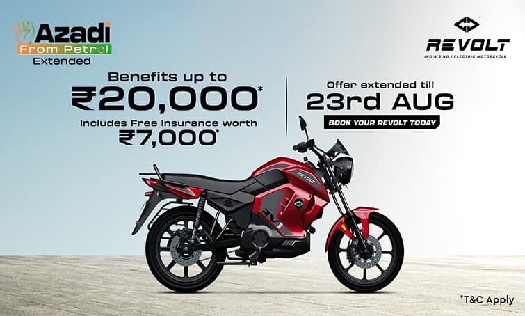 Revolt Motors Extends its 'Azadi From Petrol' Offer Following Strong Demand
