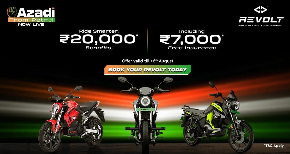 Revolt’s Azadi From Petrol: Save ₹20,000 including ₹7000 Free Insurance